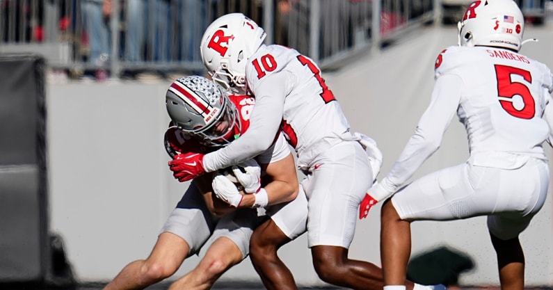 Rutgers Football defensive back Jacobie Henderson versus Ohio State 2025