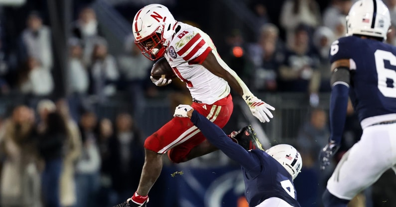 Nebraska football RB Emmett Johnson against Penn State
