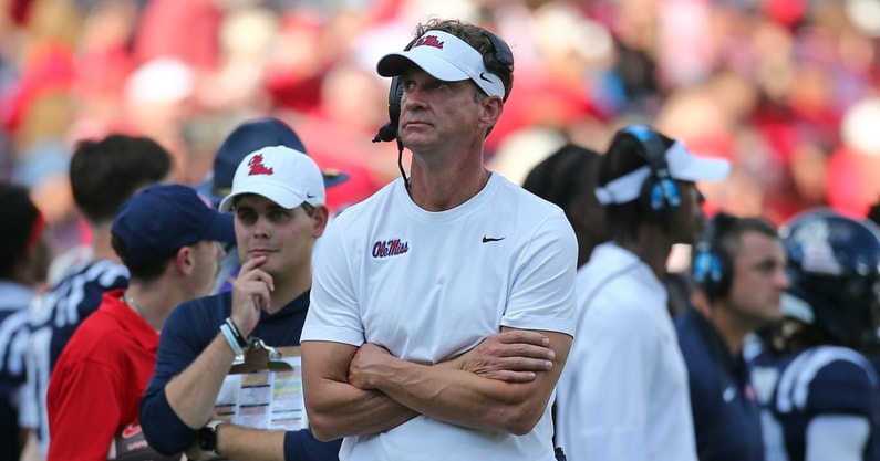 Will Lane Kiffin stay at Ole Miss or leave for LSU? (Photo: © Petre Thomas-Imagn Images)