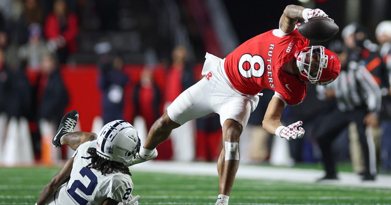 Rutgers Football wide receiver KJ Duff versus Penn State 2025