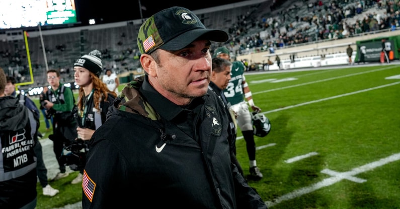 Michigan State's head coach Jonathan Smith leaves the field after the game against Penn State after the game on Saturday, Nov. 15, 2025, at Spartan Stadium in East Lansing. - Nick King, USA TODAY Sports