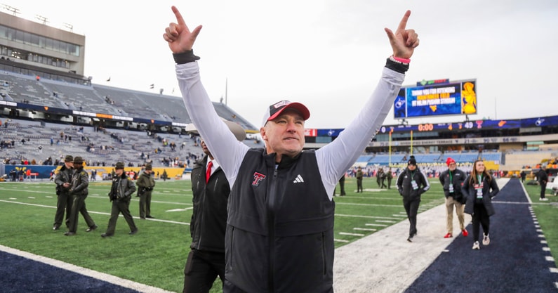 Texas Tech head coach Joey McGuire (Photo by Ben Queen-Imagn Images)