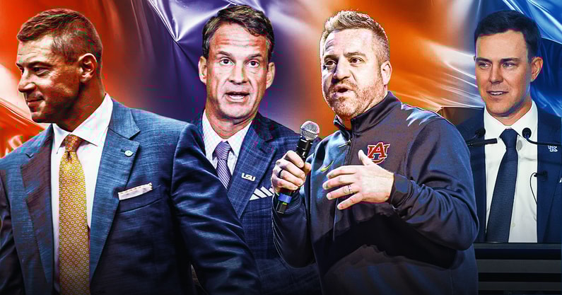 Lane, Jon SUmrall, Alex Golesh and Will Stein afi