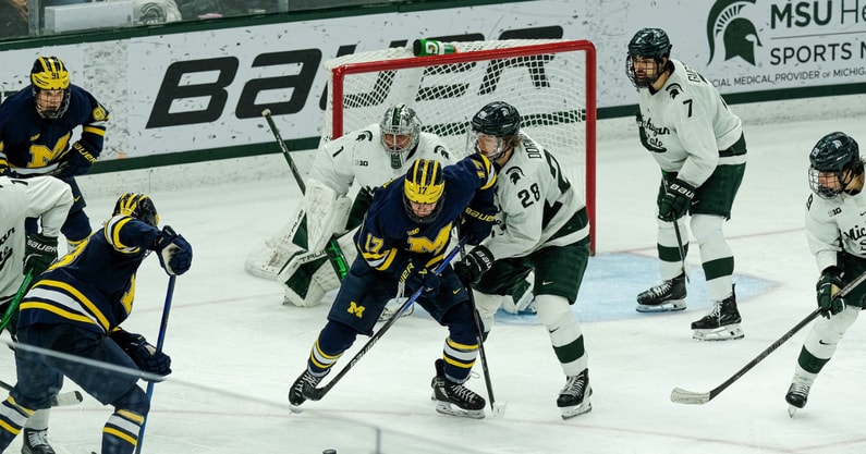 Michigan State and Michigan split in a two game series Saturday, Jan. 18, 2025 at Munn Arena in East Lansing. - Robert Killips, USA TODAY Sports