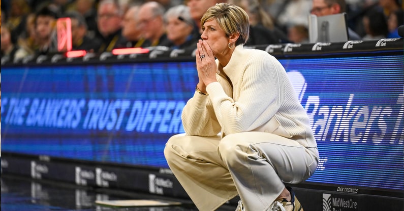 How are the Hawkeyes faring with certain players on the floor. (Photo by Dennis Scheidt)