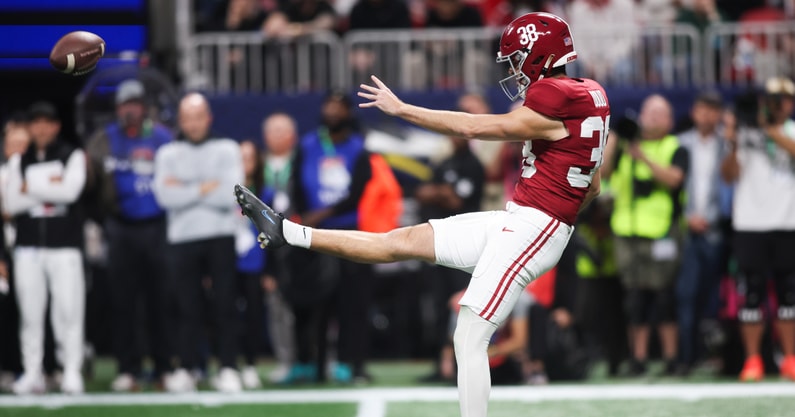 Alabama punter Blake Doud