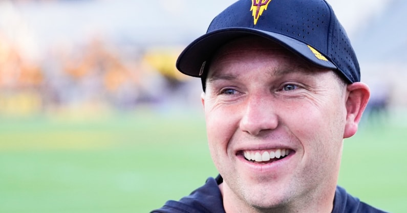 Arizona State coach Kenny Dillingham is high on Michigan's coaching hot board. Arianna Grainey-Imagn Images