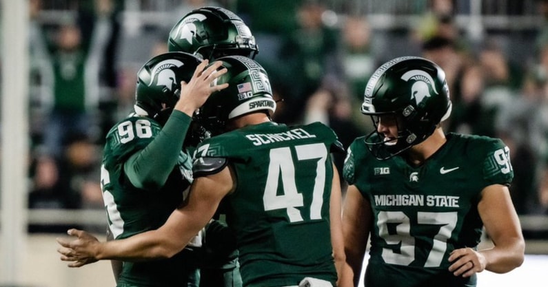 Michigan State long snapper Kaden Schickel (photo courtesy of Kaden Schickel via Twitter).