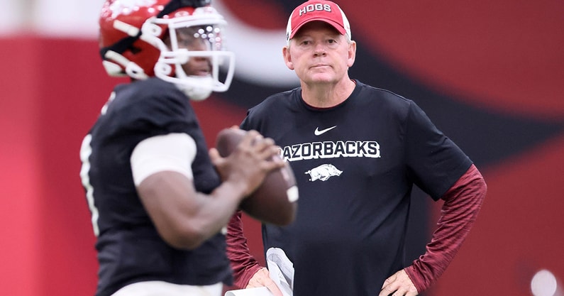 NCAA Football: Arkansas Football Practice
