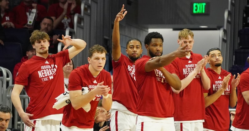 Nebraska basketball bench