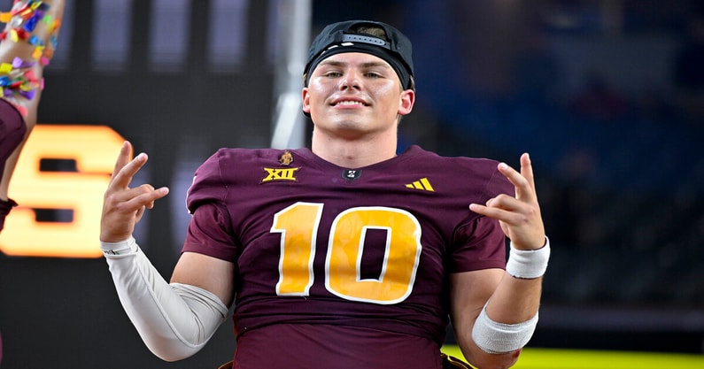 LSU landed the No. 1 Transfer Portal QB in Arizona State's Sam Leavitt (Photo: USA Today)