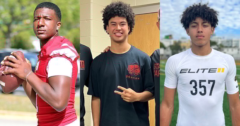 Notre Dame 2027 quarterback targets Champ Monds Kamden Lopati Davin Davidson