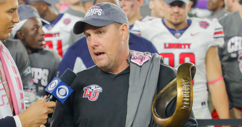 watch-hugh-freeze-head-coach-contract-extension-liberty-flames-football-players-celebrate-dancing-get-paid-young-dolph-ole-miss-rebels