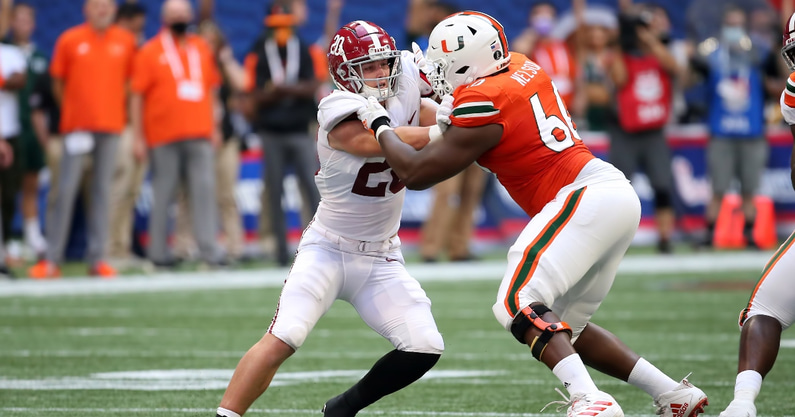 former-alabama-linebacker-drew-sanders-visits-texas-longhorns-arkansas-razorbacks-oklahoma-sooners