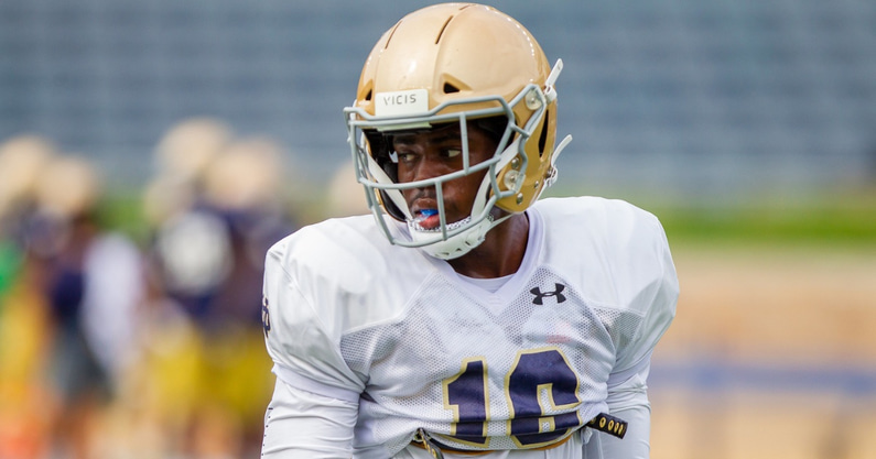 notre dame football safety k.j. wallace