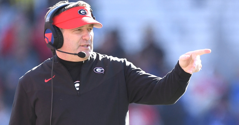 kirby-smart-gives-blunt-assessment-state-of-golf-game-georgia-head-coach-2022-peach-bowl-challenge