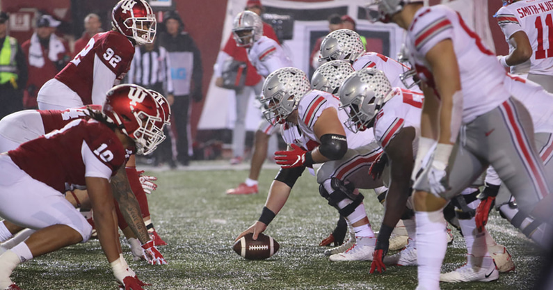 Ohio State offensive line by Birm -- Lettermen Row