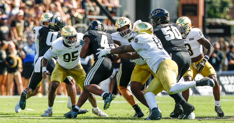 Notre Dame hasn't allowed 100 yards rushing in a game in 2026