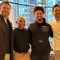 USC Heisman Trophy winners Carson Palmer, Mike Garrett and Matt Leinart pose with USC quarterback and Heisman Trophy finalist Caleb Williams on the morning of the 2022 Heisman Trophy presentation (Scott Schrader/WeAreSC)