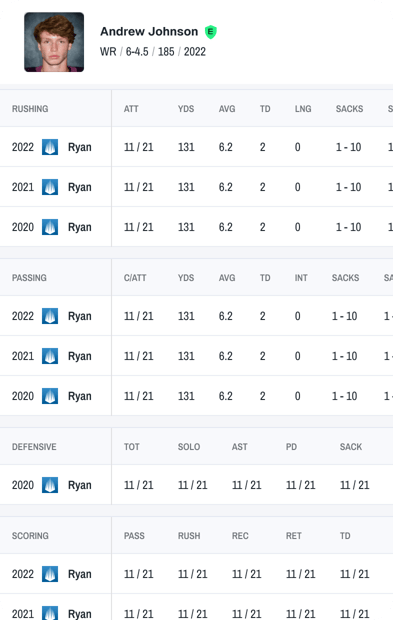 Sample of recruiting profile