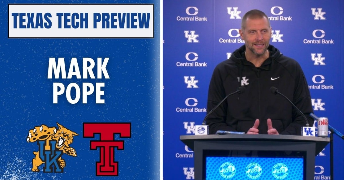 WATCH: Mark Pope talks Texas Tech, Will Stein, Kentucky's backcourt, and more