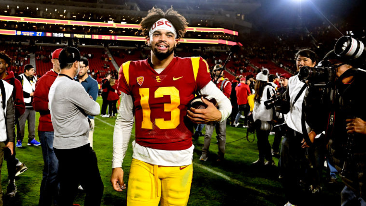 USC QB Caleb Williams uses NIL rights for LA Dodgers bobblehead giveaway