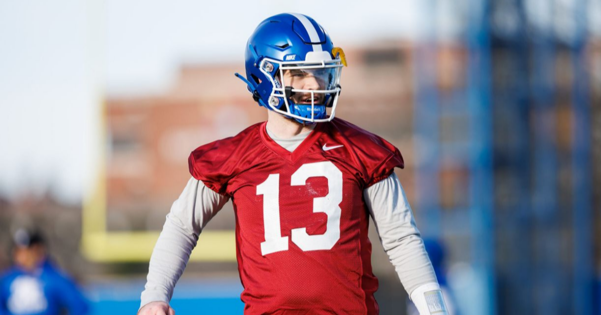 devin leary kentucky football spring practice