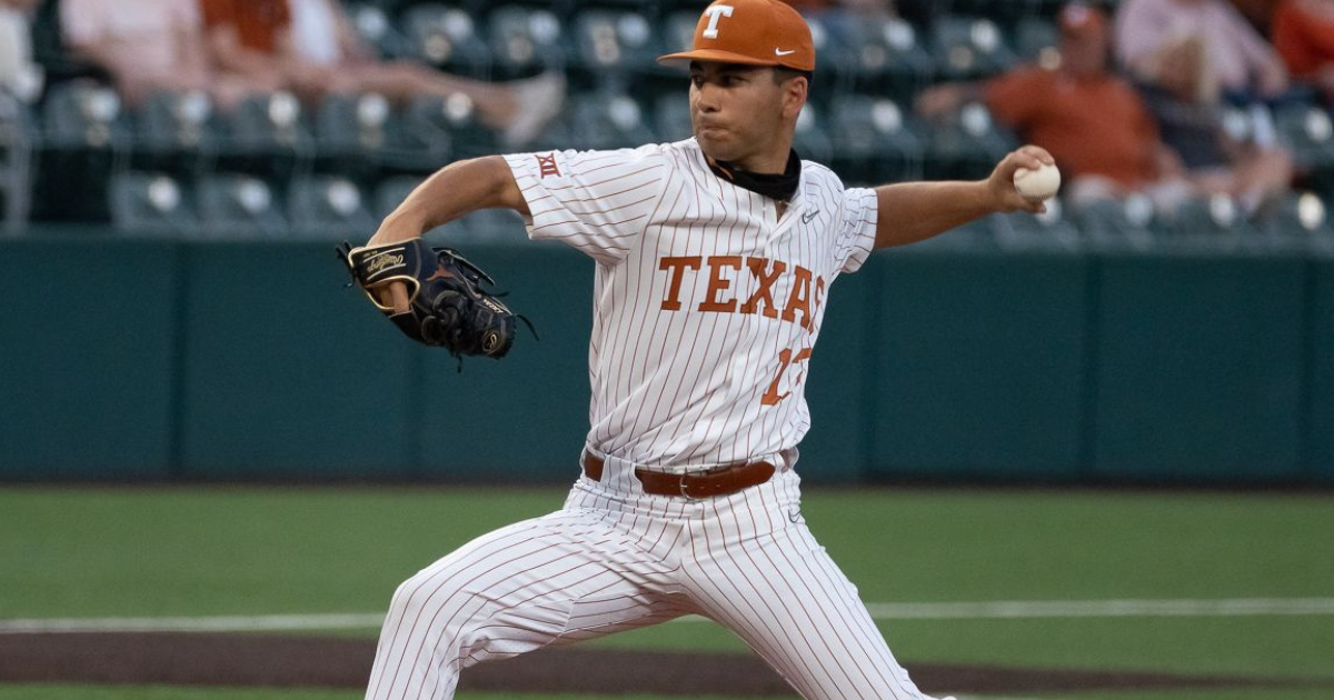 Texas Baseball on X: Three up, three down for @ChaseLummus24 in