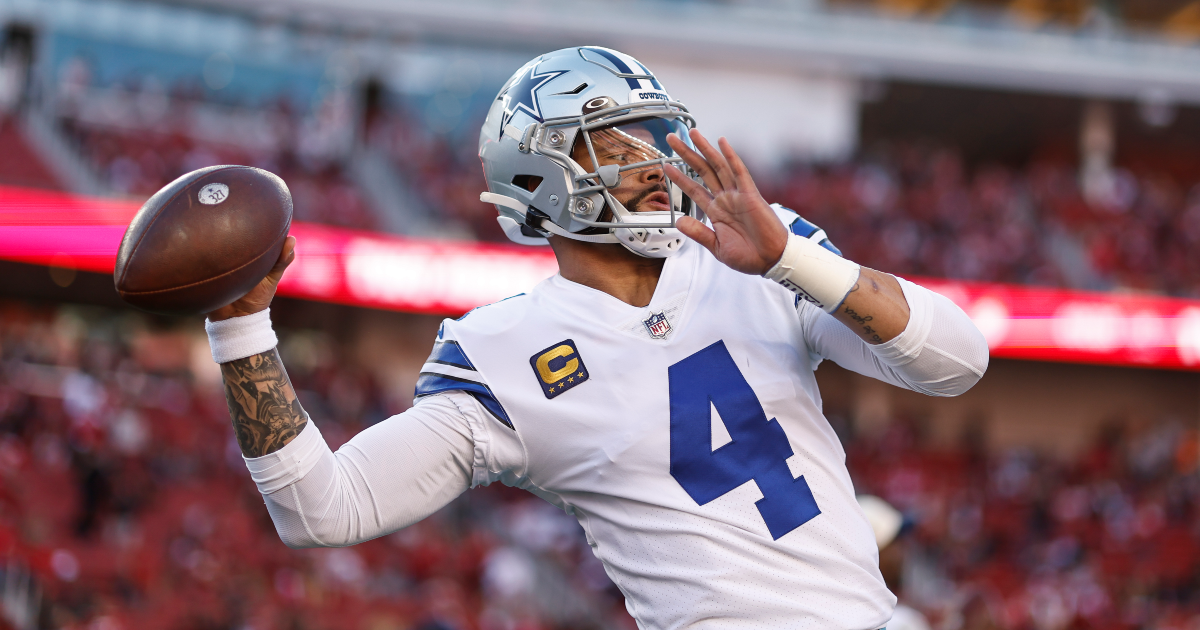 Dallas Cowboys QB Dak Prescott helps with fan gender reveal