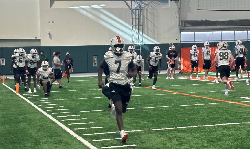 Miami CB Davonte Brown fall drills