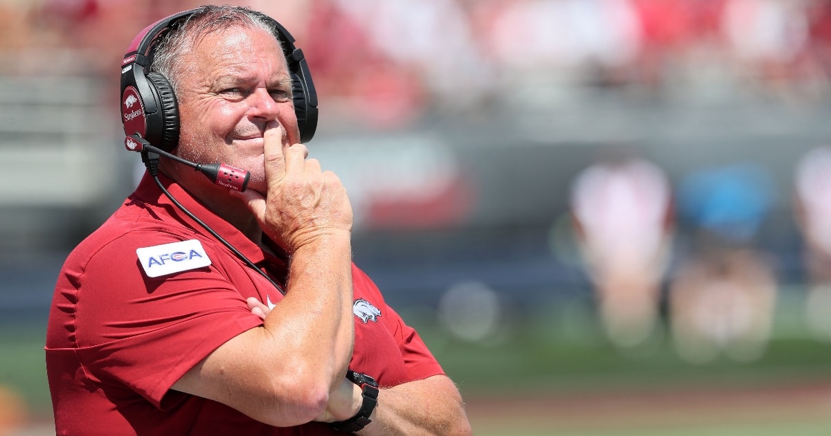 arkansas-head-coach-sam-pittman-talks-about-quick-offensive-start-week-one