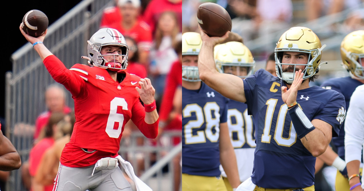 Lettermen Row on X: First look at the Scarlet color rush uniforms Ohio  State is rocking tonight:  / X