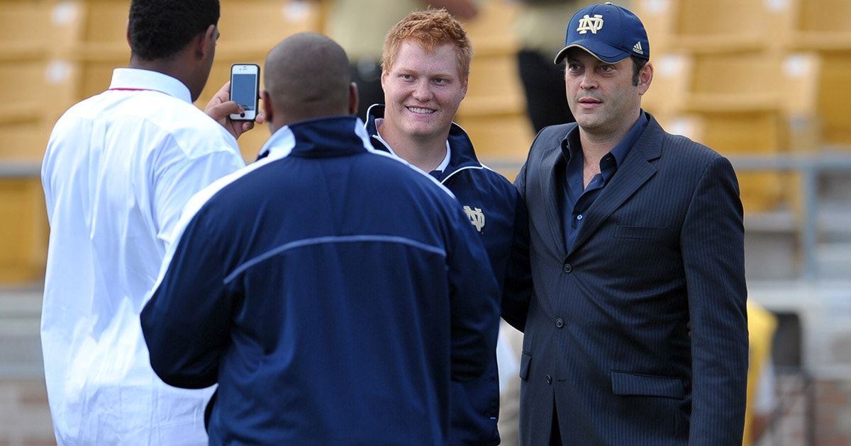 Vince Vaughn at Notre Dame in 2012