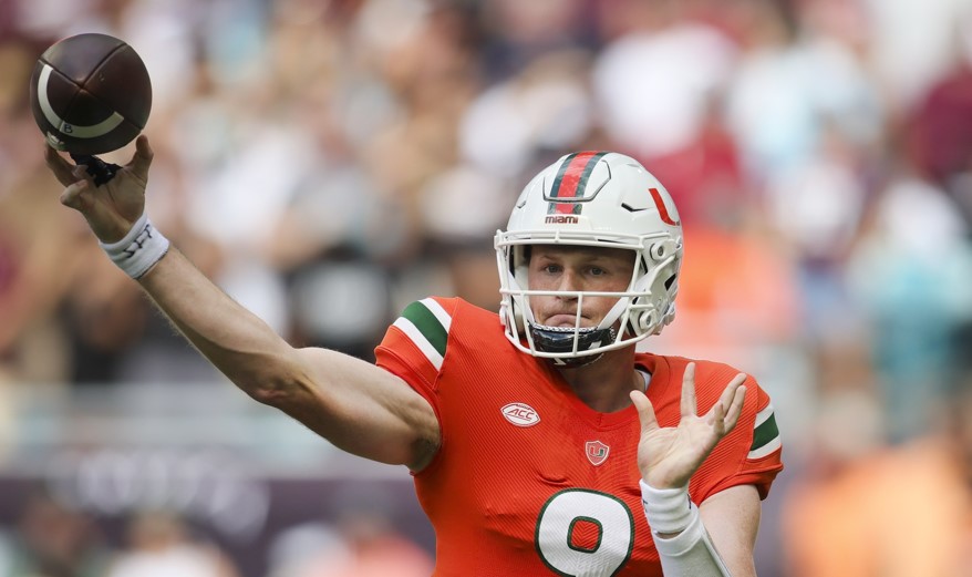 Miami Hurricanes Quarterback Tyler Van Dyke Receives Top PFF Grade - All  Hurricanes on Sports Illustrated: News, Analysis, and More