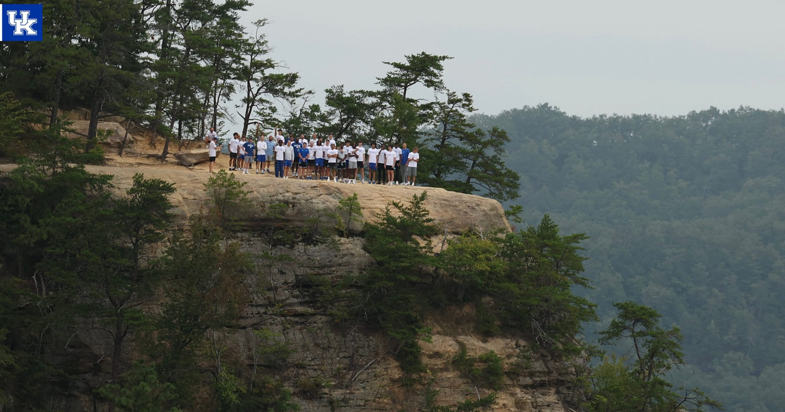 Kentucky basketball at Natural Bridge (Photo via UK Athletics)