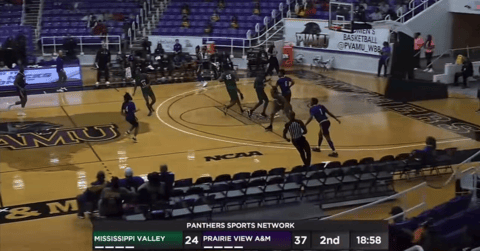 Prairie View A&M PA announcer absurdly celebrates made 3-pointer