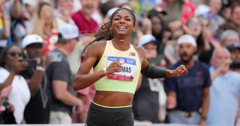 Gabby Thomas reflects on winning three gold medals at 2024 Olympics, talks partnership with Mrs. Meyer's