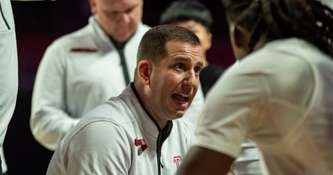 Adam Fisher calls George Washington scrimmage a "wake-up" call for the Owls
