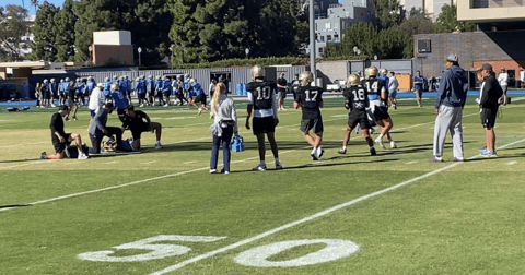 Nico Iamaleava makes appearance, watches UCLA continue prep for Wisconsin
