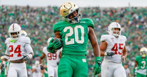 Jonaz Walton already cracks Notre Dame's top 10 in freshman rushing yards