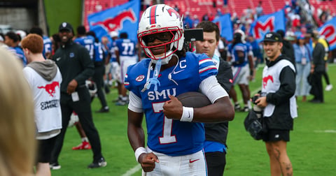 Rhett Lashlee is happy to ride with Kevin Jennings, building up SMU's star QB