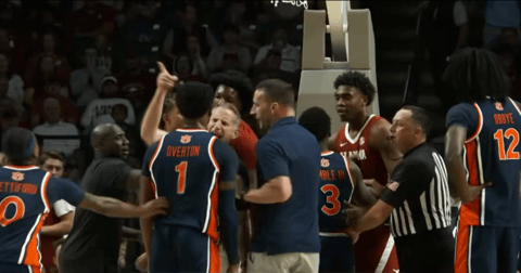 Nate Oats, Steven Pearl get in heated confrontation during Alabama-Auburn exhibition
