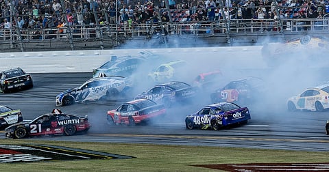 Carson Hocevar accepts blame for Joey Logano terrifying Talladega flip: ‘That’s my fault’