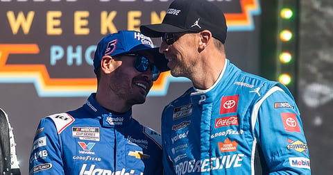 Kyle Larson gives blunt answer when asked if he feels bad for Denny Hamlin: 'I don't feel bad'