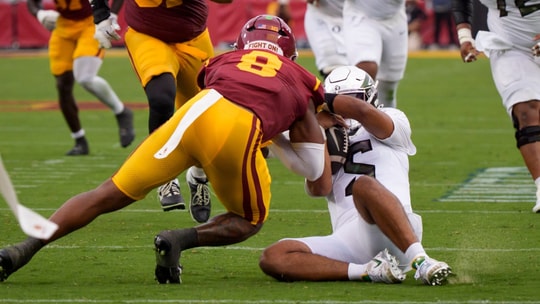 USC suspends LB Desman Stephens II for hit on Oregon QB Dante Moore