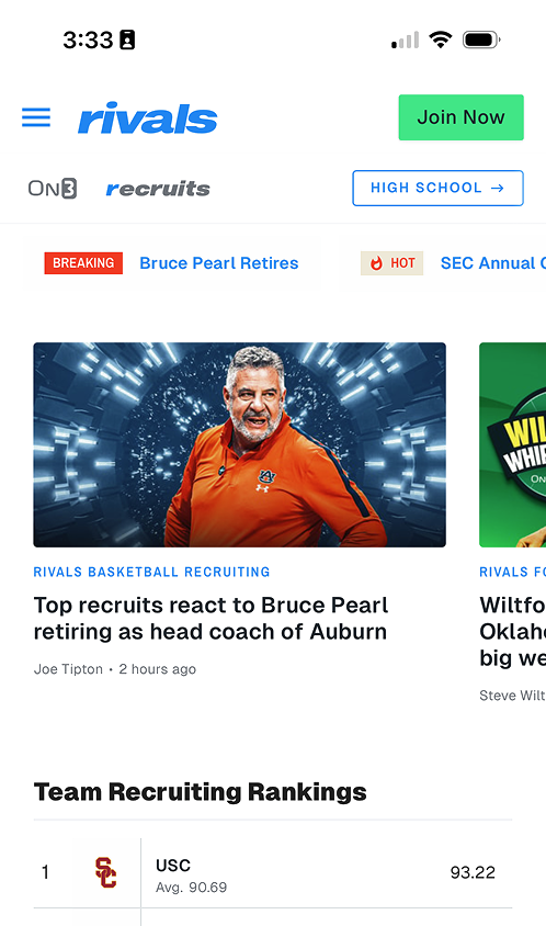 Rivals Recruiting Screenshot 1