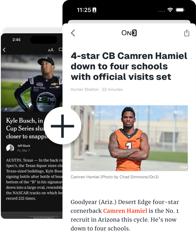 The Athletic screen samples