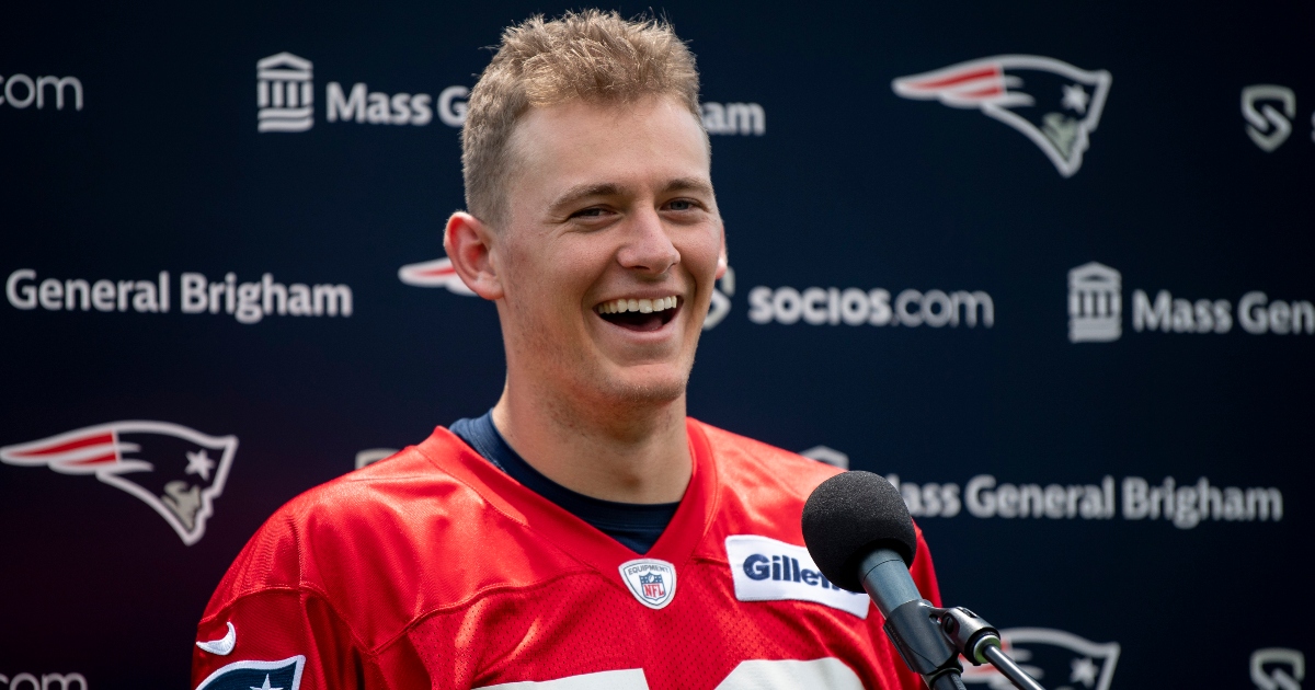 Why is QB Mac Jones wearing No. 50 during Patriots training camp