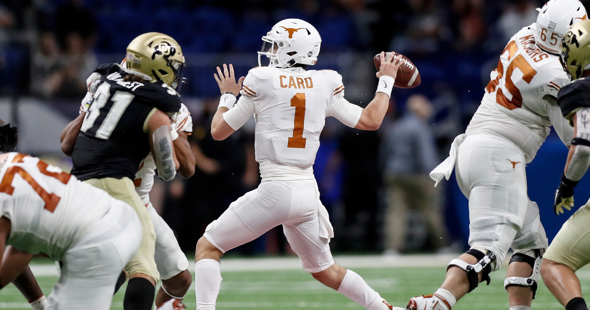 Former Texas quarterback Sam Ehlinger splits first-team reps at