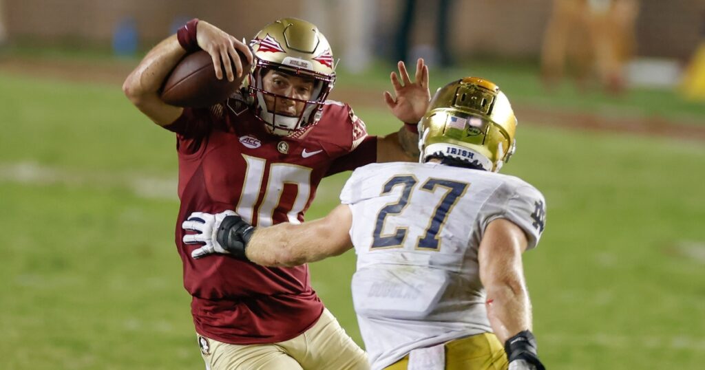 florida-state-football-head-coach-mike-norvell-quarterback-mckenzie-milton-jordan-travis-notre-dame-ucf